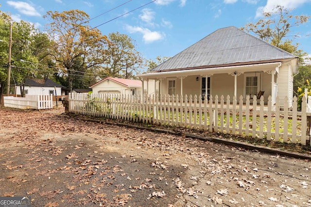 exterior space with covered porch