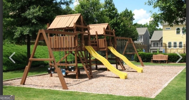 view of jungle gym