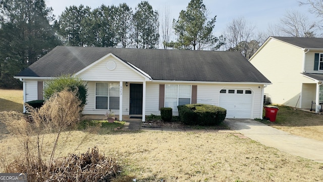 ranch-style home with a garage