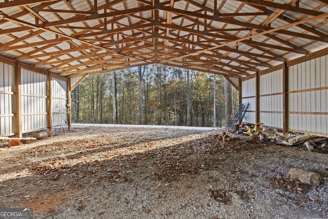 interior space featuring lofted ceiling