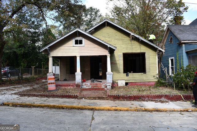 bungalow with covered porch