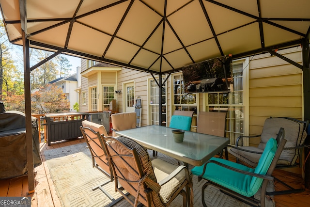 exterior space with a gazebo