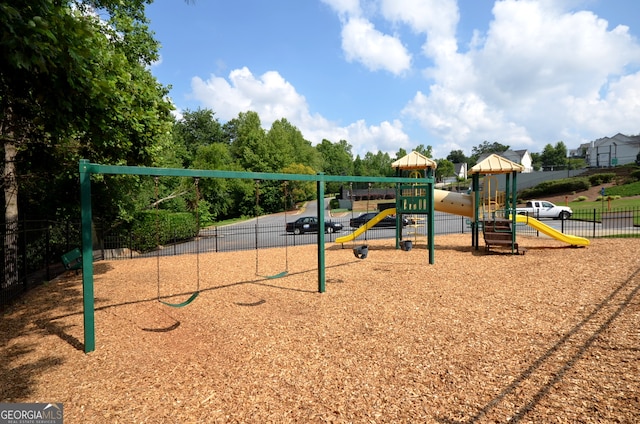 view of jungle gym