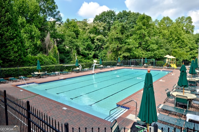 view of pool with a patio area