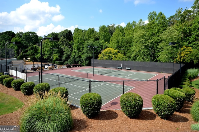 view of tennis court