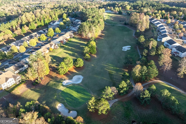 aerial view with a residential view