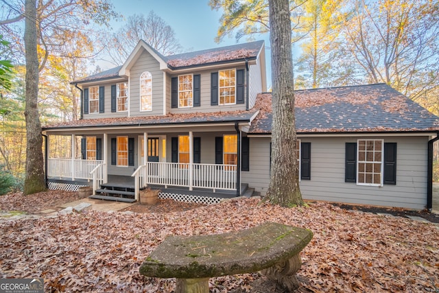 view of front facade featuring a porch