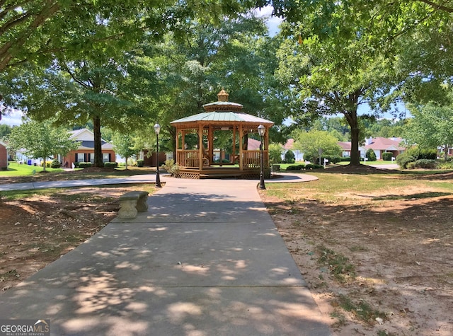 view of property's community featuring a gazebo