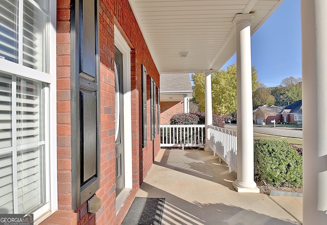 view of patio / terrace with a porch