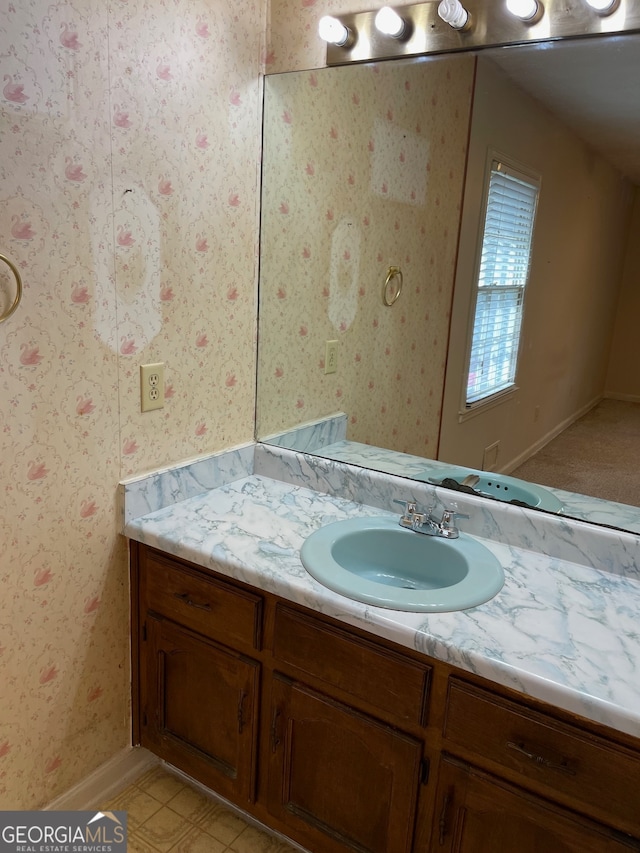 bathroom featuring vanity