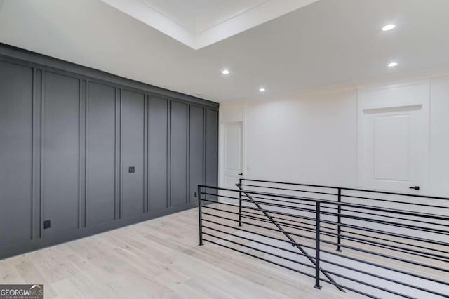 interior space with light hardwood / wood-style floors