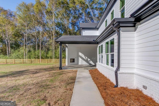 view of yard with a patio