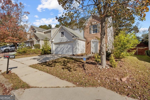 front facade featuring a garage