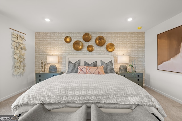 view of carpeted bedroom