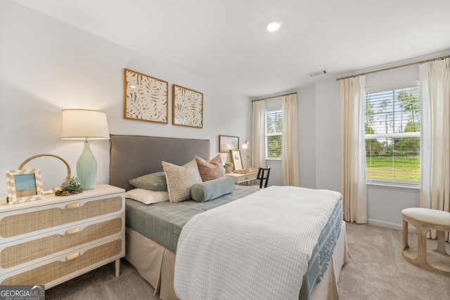 view of carpeted bedroom