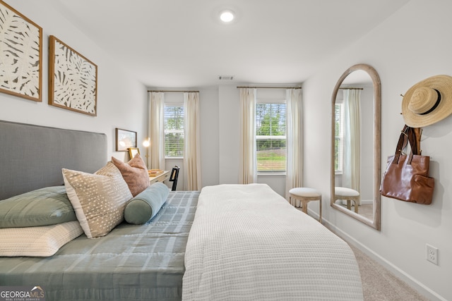 view of carpeted bedroom