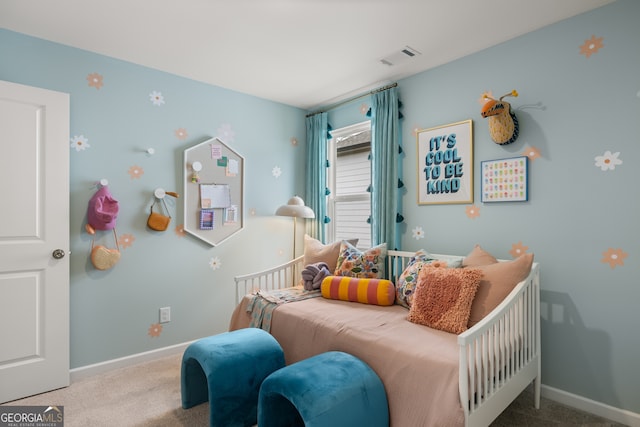 view of carpeted bedroom