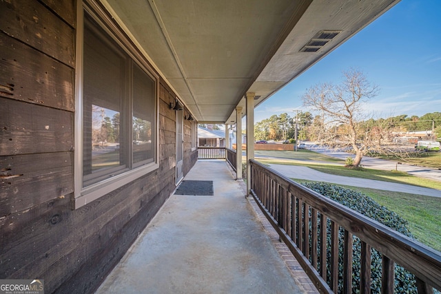 view of patio / terrace with a porch