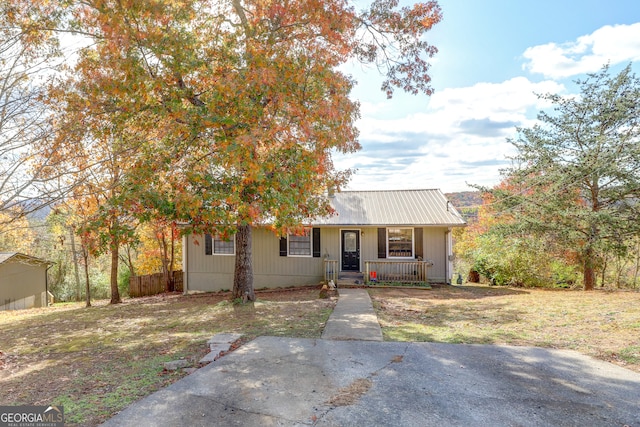 view of front of home with a porch