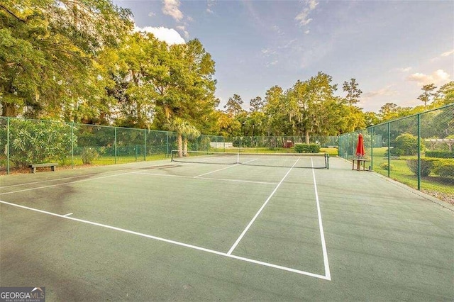 view of tennis court