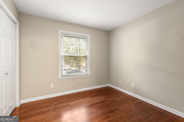 interior space with hardwood / wood-style flooring