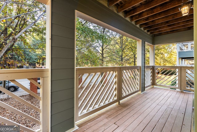 view of wooden terrace