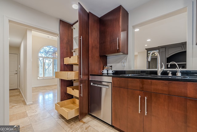 kitchen with dishwasher and sink