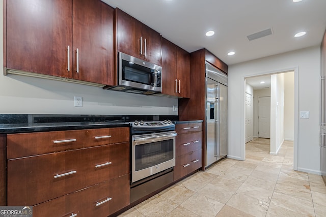 kitchen featuring appliances with stainless steel finishes