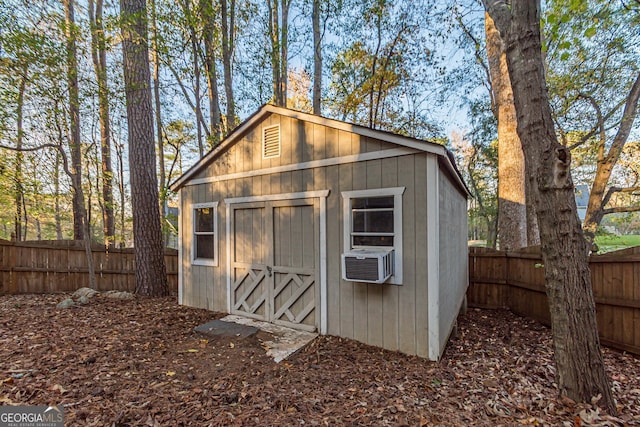 view of outdoor structure featuring cooling unit