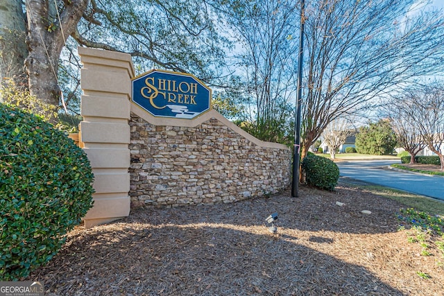 view of community sign