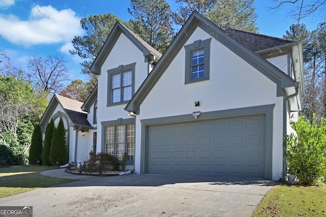 view of front facade with a garage