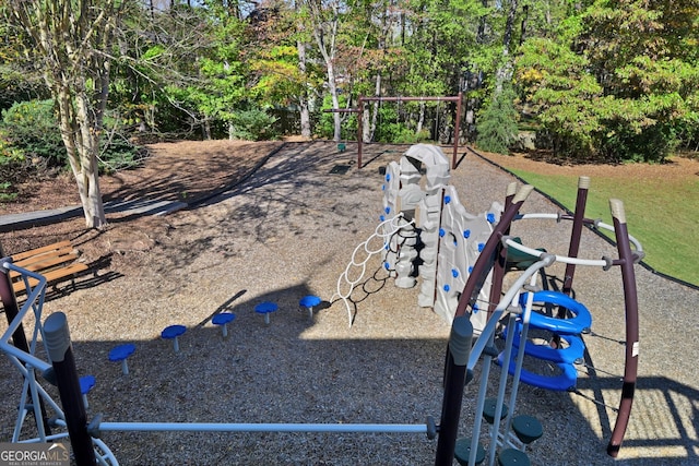 view of community with a playground