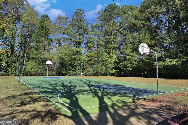 view of basketball court