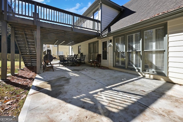 view of patio / terrace with a deck