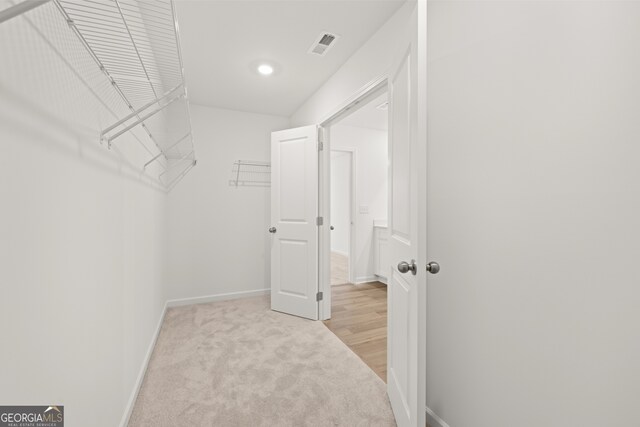 bathroom with wood-type flooring