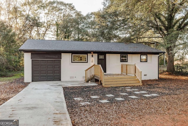 ranch-style house with a garage