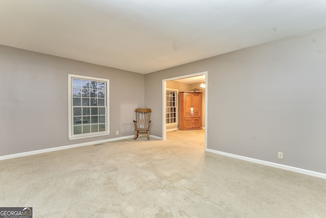 view of carpeted spare room