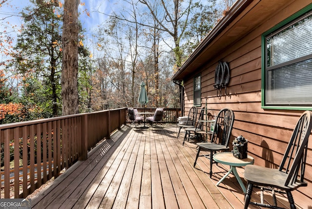 view of wooden deck