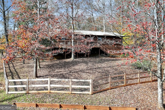 exterior space with a deck