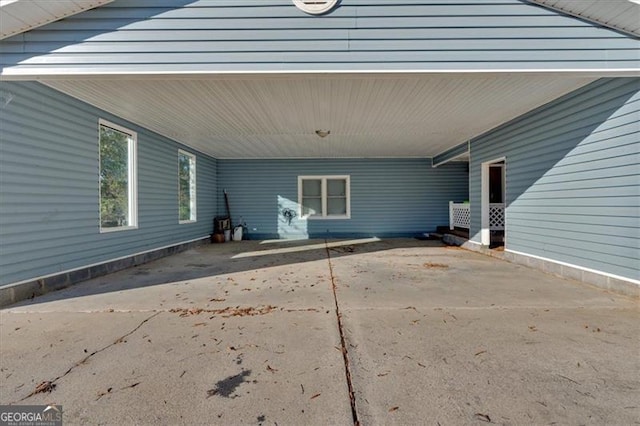 view of patio with a carport