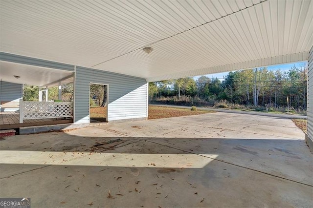 view of patio / terrace featuring a carport