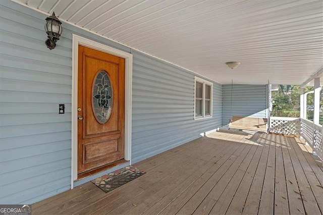 view of wooden deck