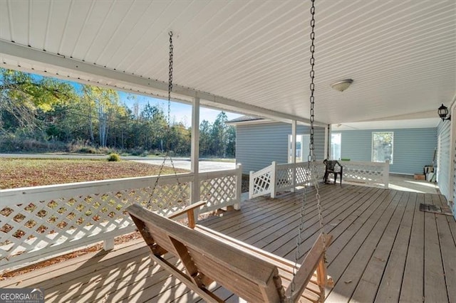 view of wooden terrace