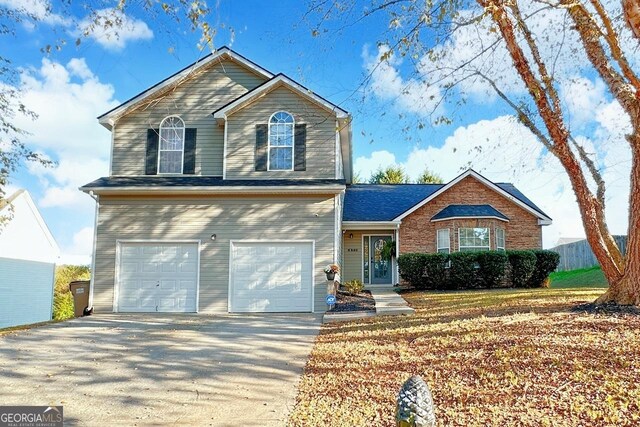 front of property featuring a garage