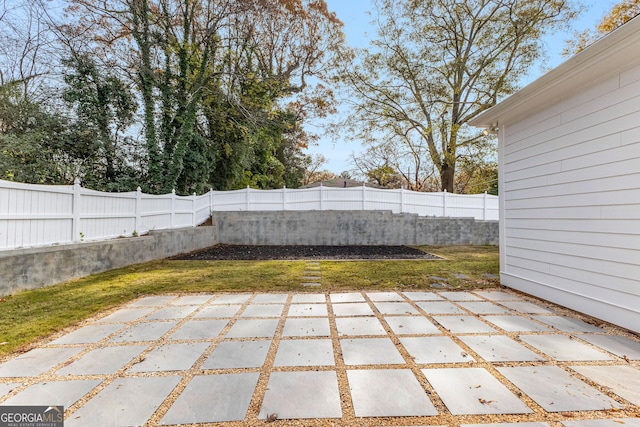 view of yard with a patio