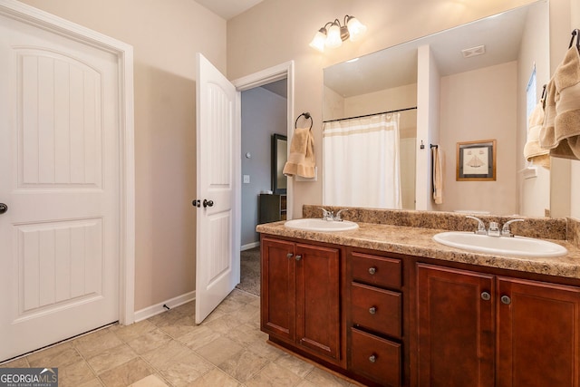 bathroom featuring vanity