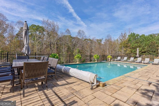 view of pool with a patio