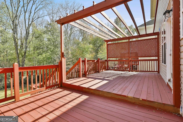 view of wooden terrace