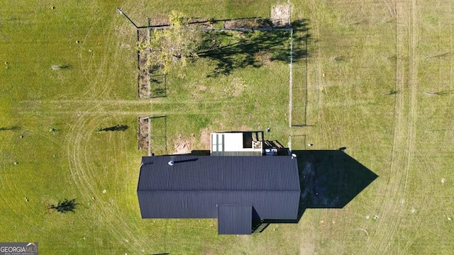 aerial view with a rural view