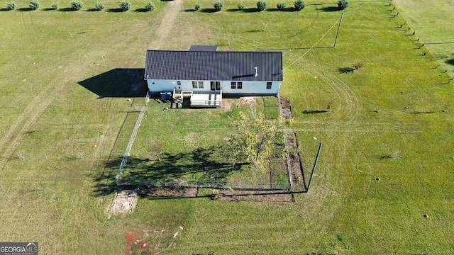 drone / aerial view featuring a rural view